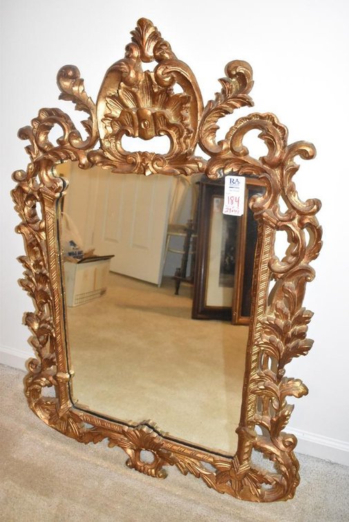 Antique Gold Gilded Framed Wall Mirror
