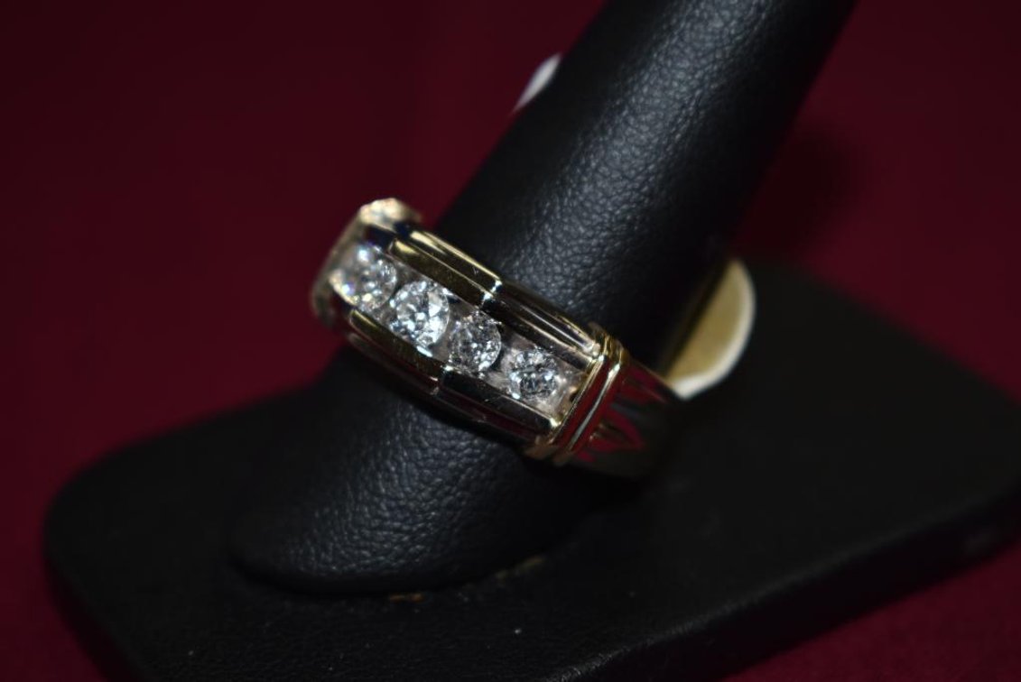 14k 10.30g 5 Diamond Ring, 1 Ct. TW