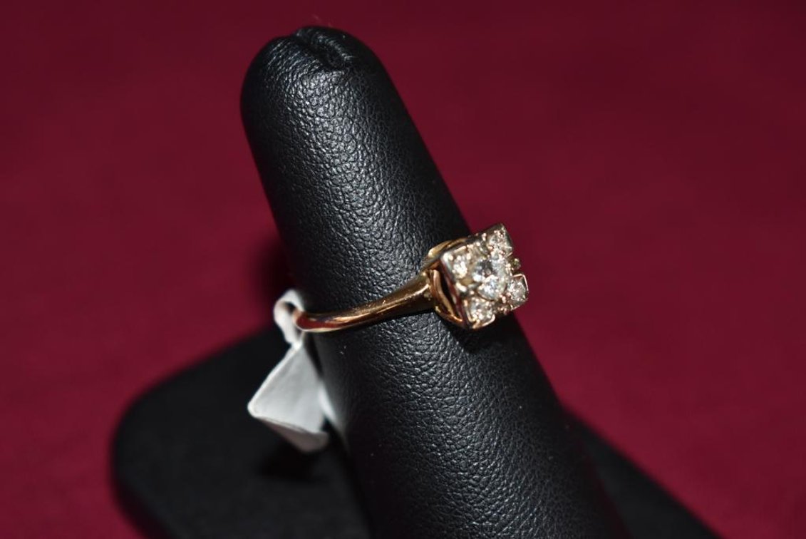 14k 1.80g YG 5 Stone Engagement Ring