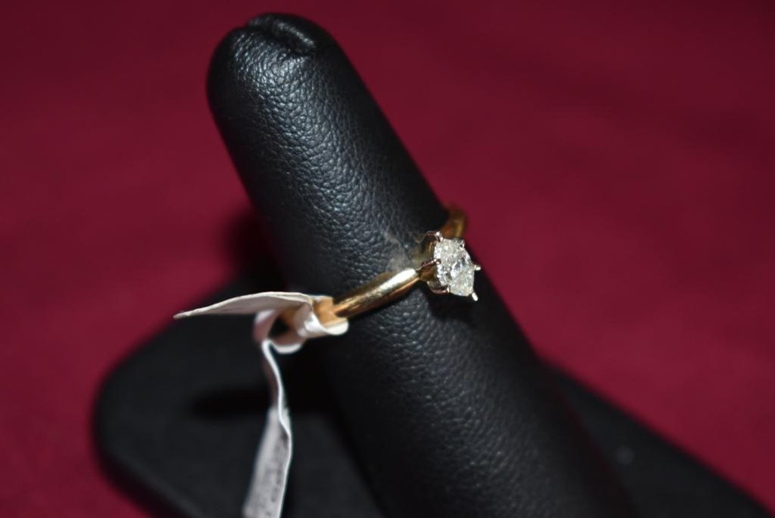 14k 2.20g YG Diamond Engagement Ring