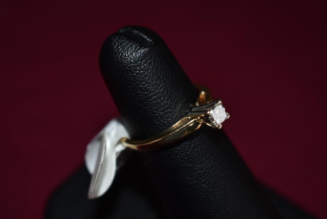 14k 3.30 YG 4 Prong Solitaire Diamond Ring