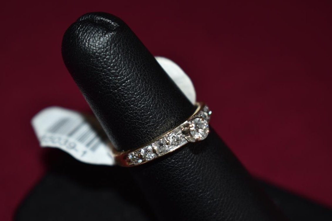 14k 2.50g YG .15 PT. Diamond Shank Ring