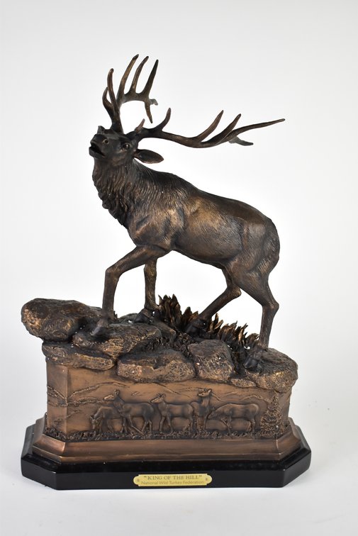 NWTF “King Of The Hill” Elk Bronze Statue 