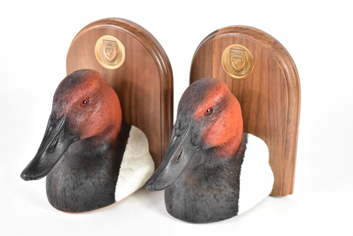 Ducks Unlimited Canvasback By B. Kennedy Bookends 