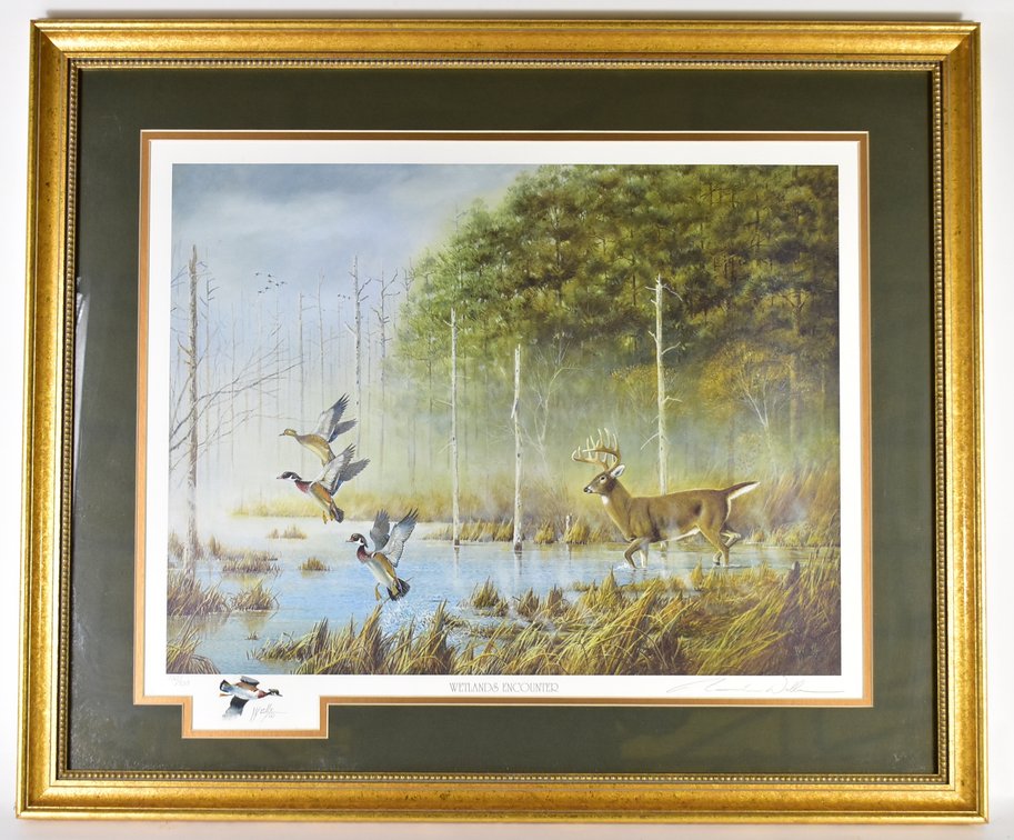 “Wetlands Encounter” By Ronnie Wells Framed Picture 