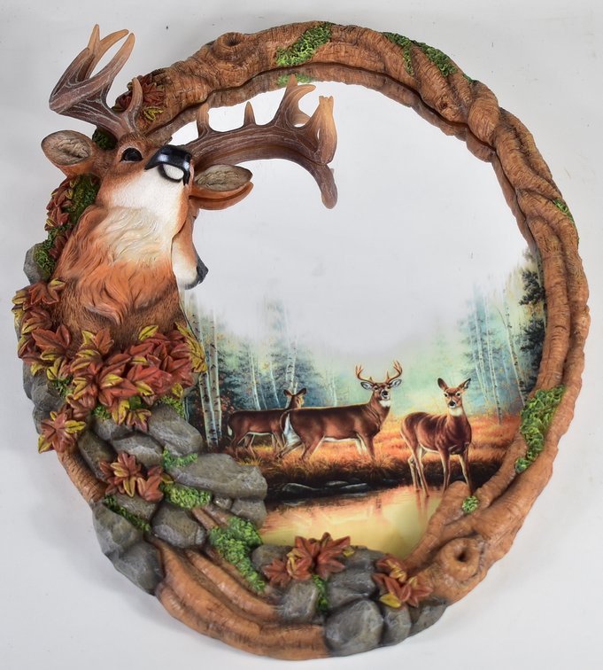 “Reflections Of The Forest” Sculpted Mirror By Rosemary  Millette 