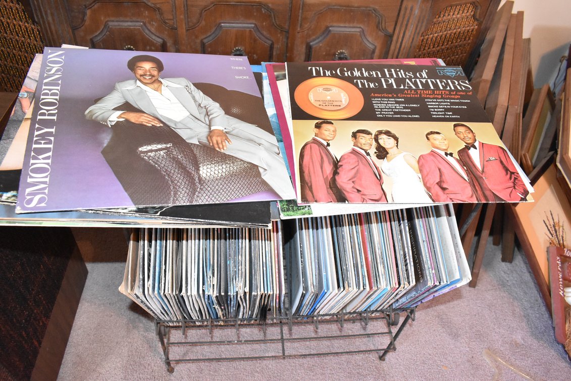 LP Record Albums w/ Rack