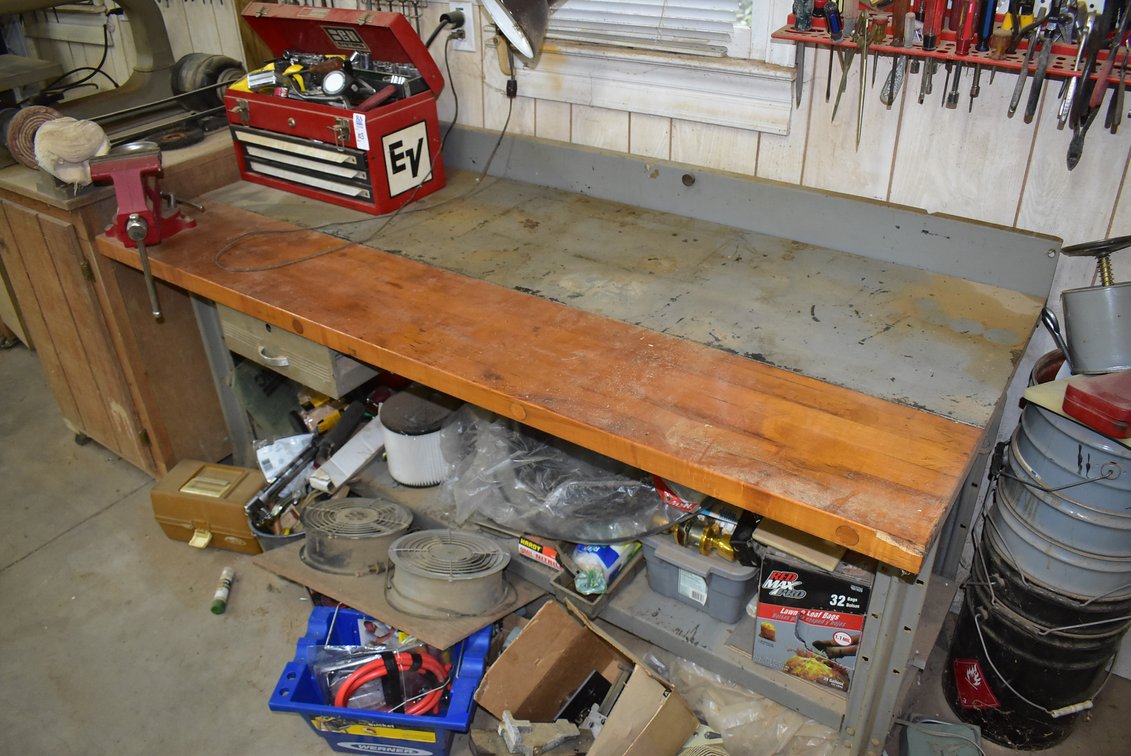 Shop Table w/ Vise 