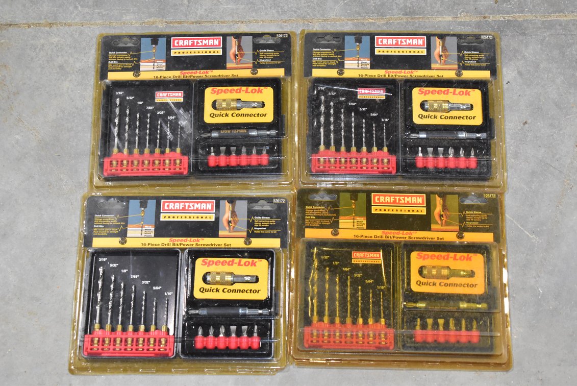 (4) Craftsman Drill Bit/Power Screwdriver Sets 
