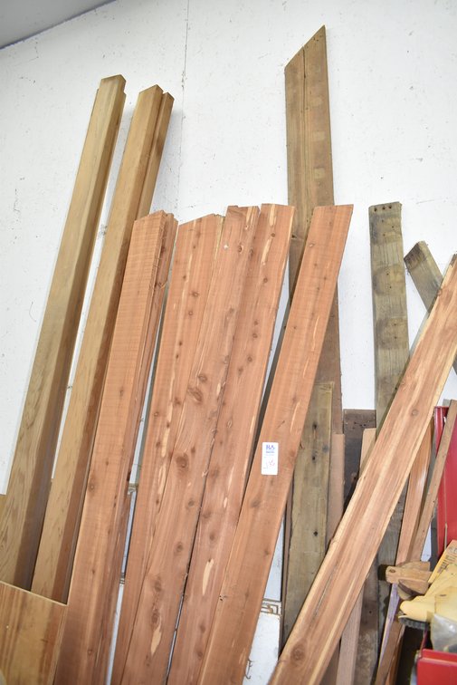 Cedar Boards, Particle Board + Lumber