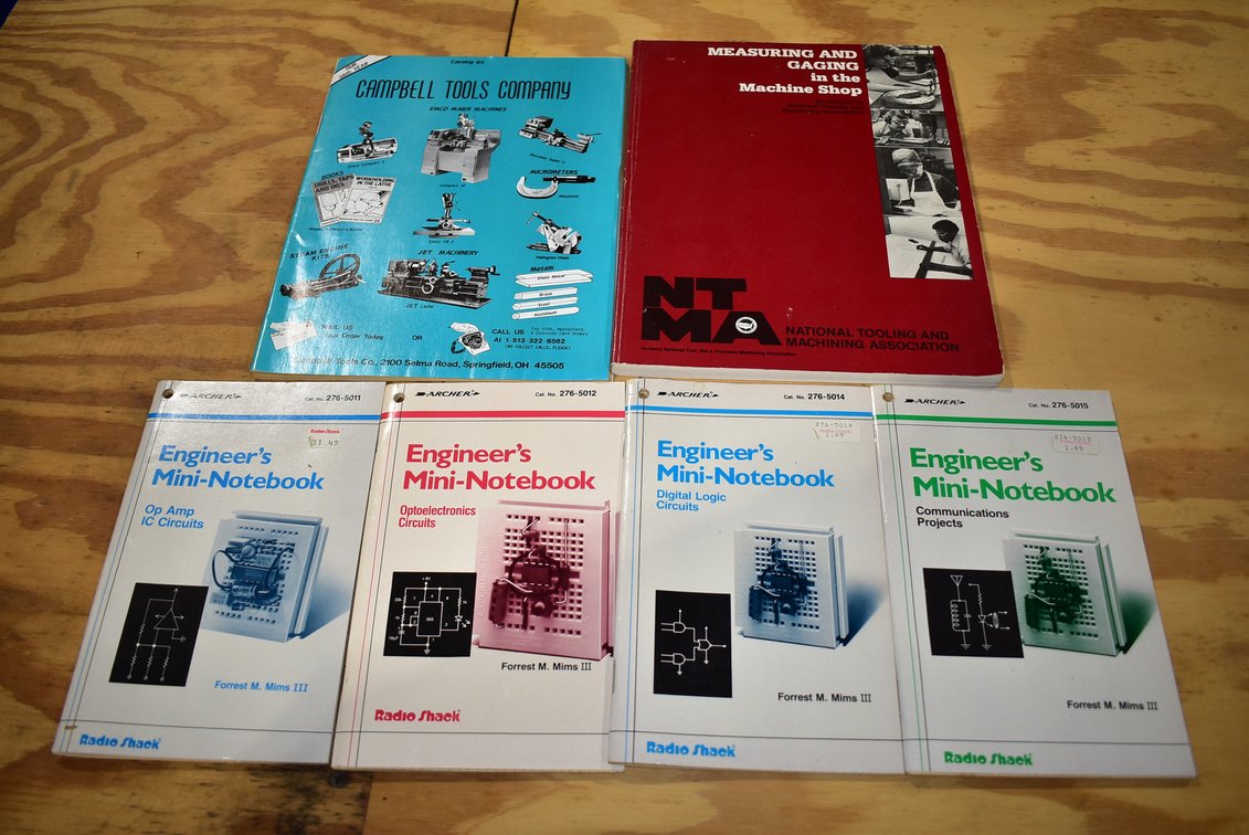 (4) Engineer’s Mini-Notebooks, Campbell Tools Company, & Measuring and Gaging In The Machine Shop Manuels 