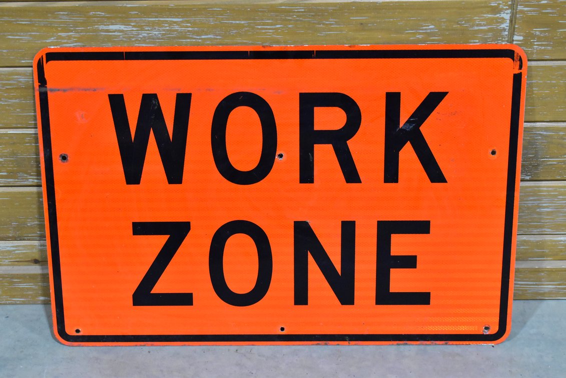 Work Zone Road Sign 