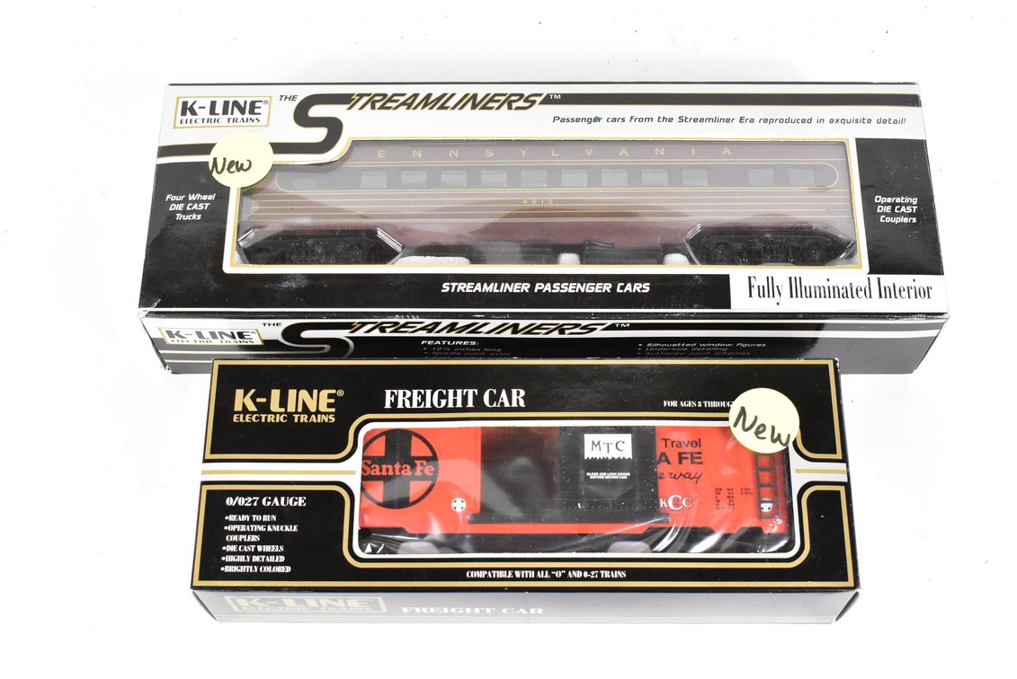 K-Line Streamliner and Freight Car Trains 