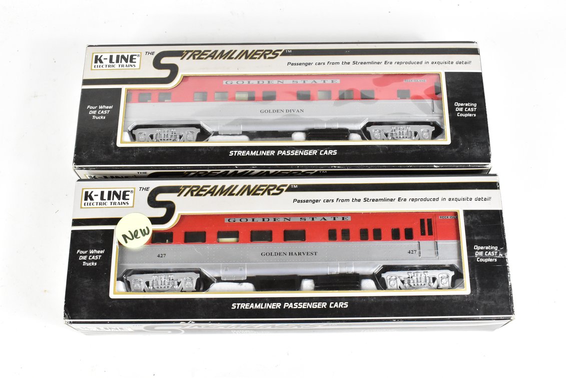 K-Line Steamliners Model Train Passenger Cars 