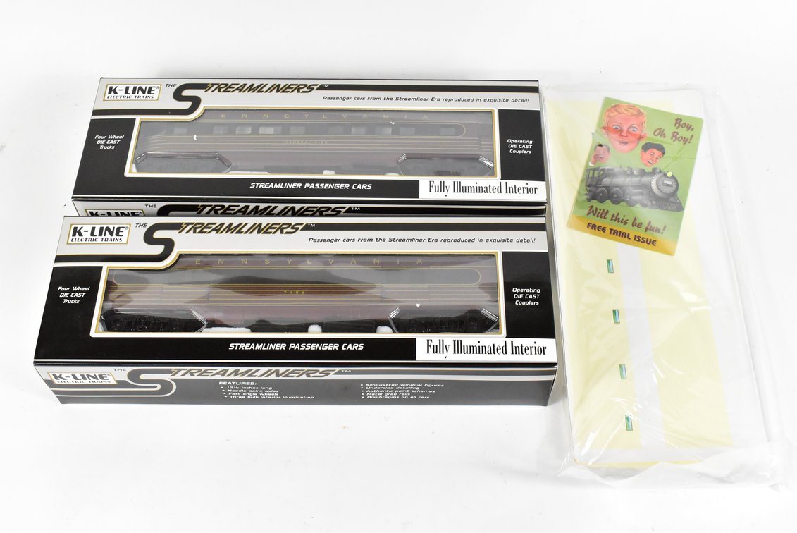 K-Line Streamliners Model Train Passenger Cars 