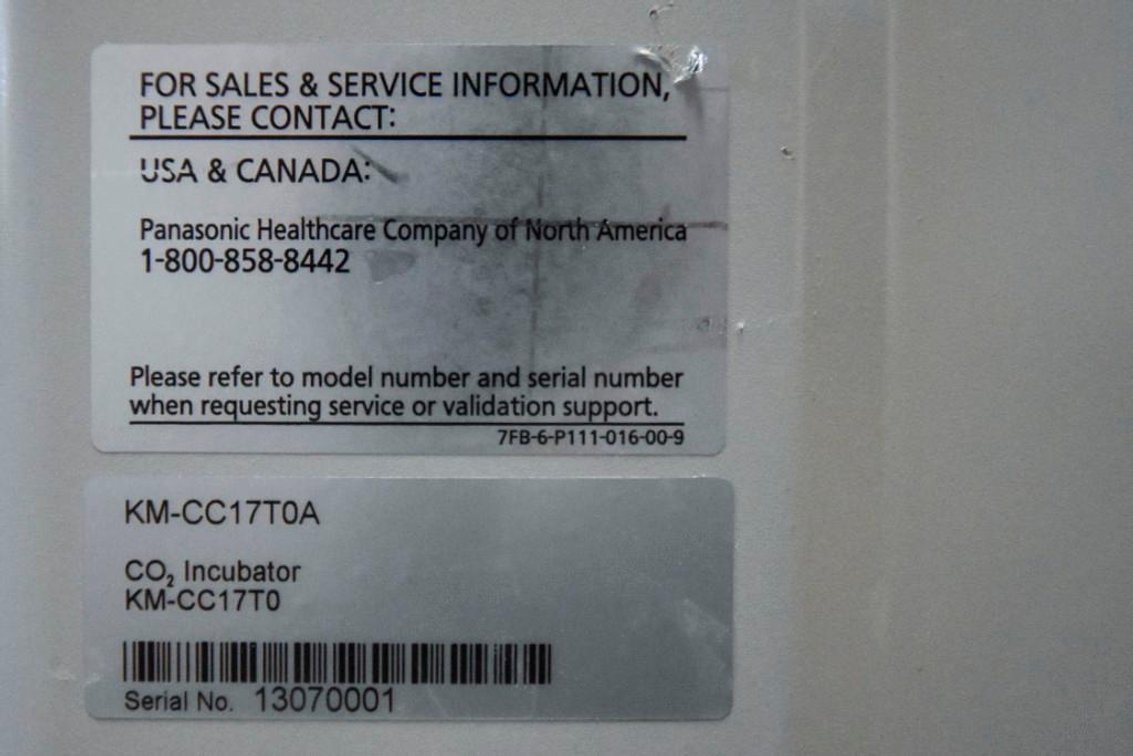 Image for MJK1784 2- Panasonic Incubators KM-CC17T0A
