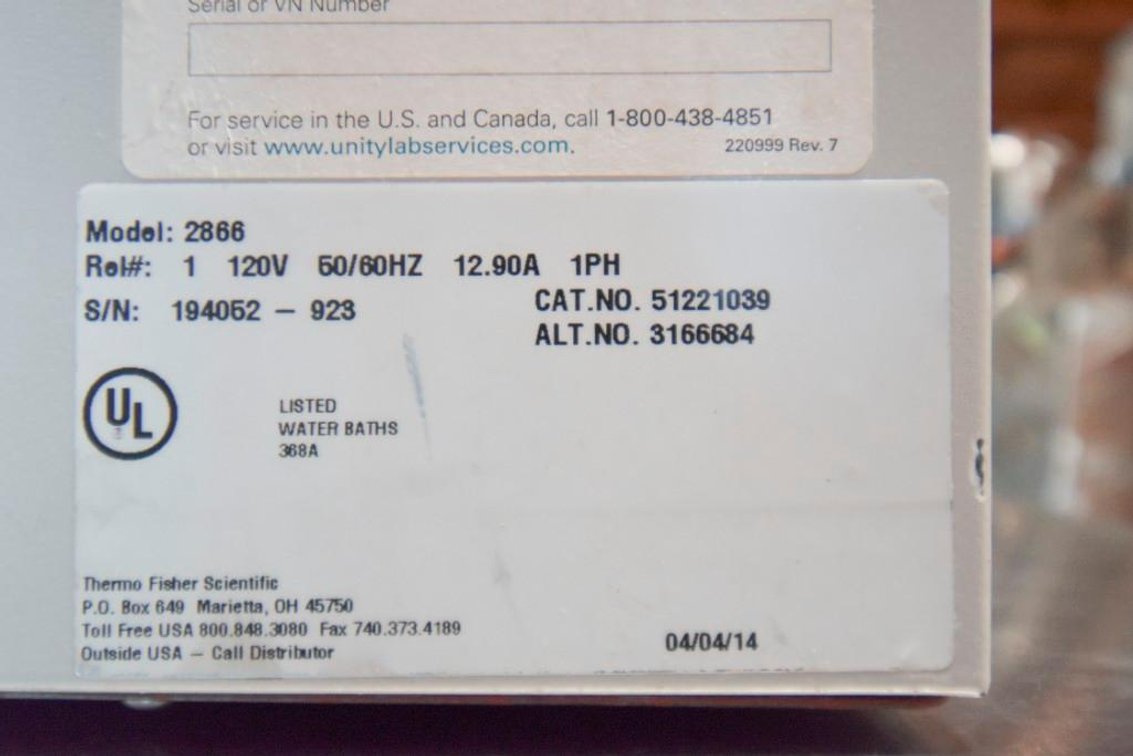 Image for MJK1776 Thermo scientific water bath (2866)