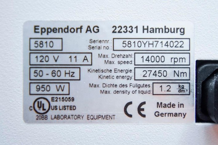 Image for *** NOT AVAILABLE** MJK1750 Eppendorf Centrifuge 5810