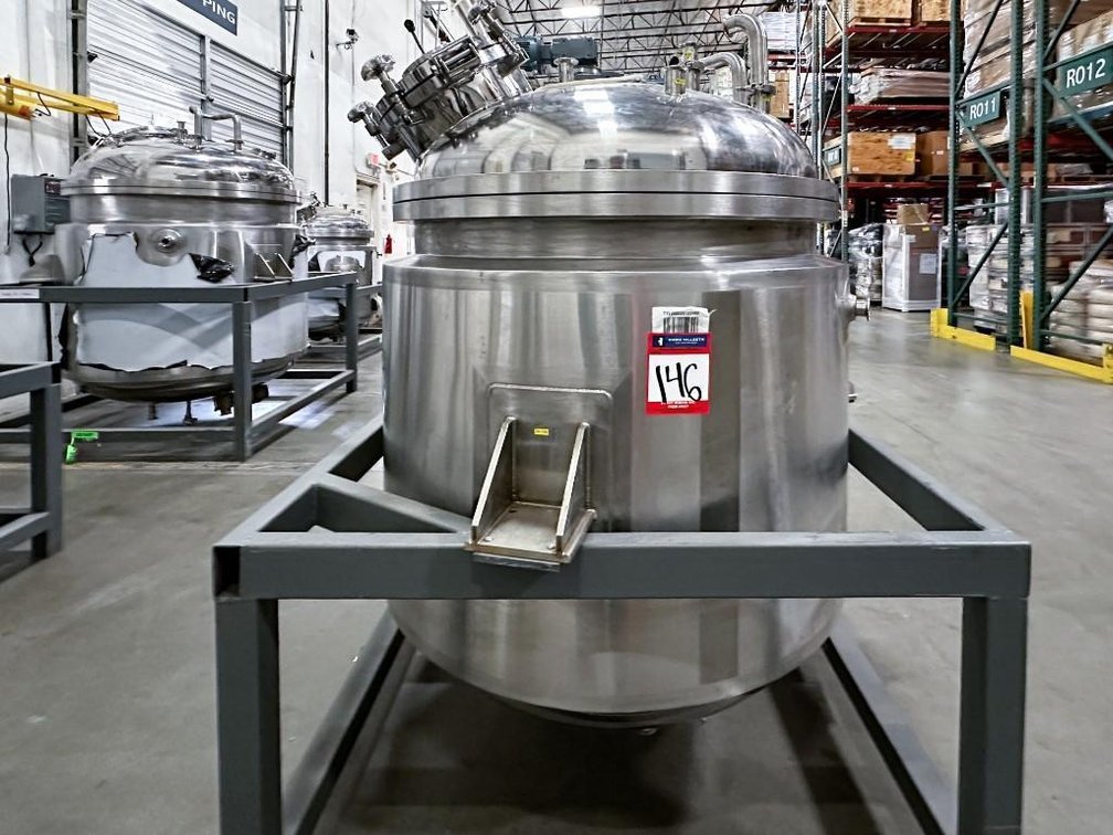 Image for MJK1930 NEW - 500 Liter, SS, Fully Jacketed, Vacuum, Triple Motion Mixing Kettle
