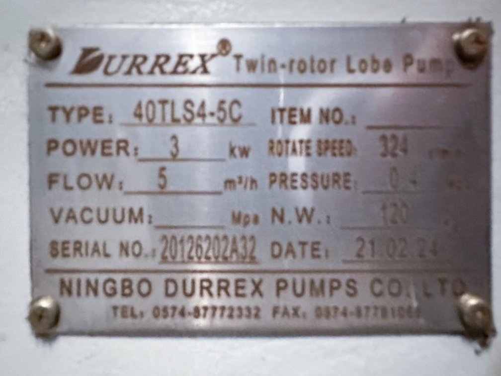 Image for MJK1933 NEW - Durrex Tri- LobePositive Displacement Pump System