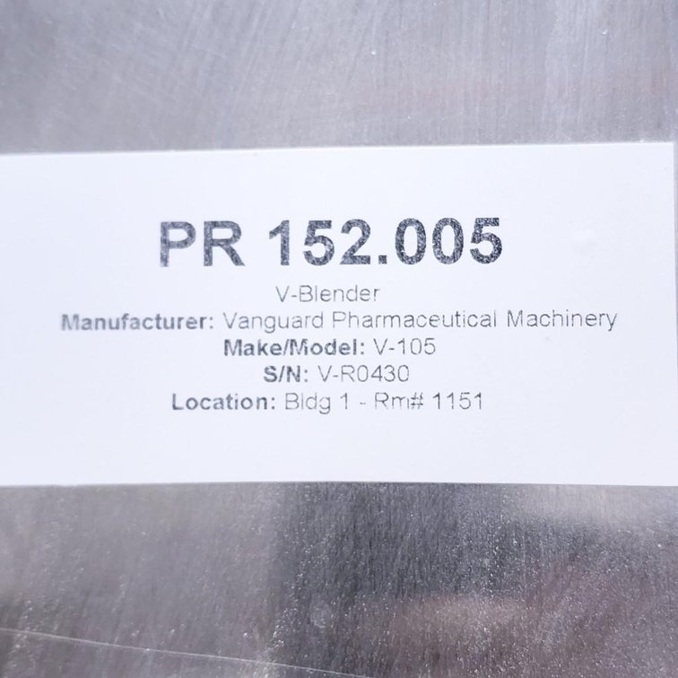 Image for ***SOLD*** MJK2047 150 Cubic Foot Vanguard V-Blender with Intensifier Bar