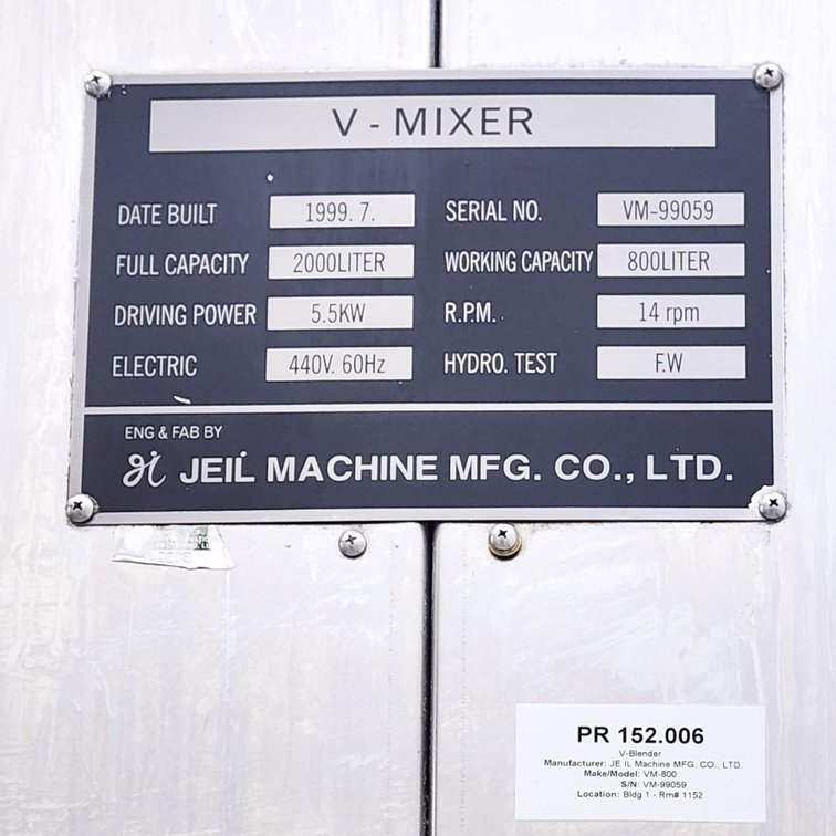 Image for ***SOLD*** MJK2050 70 Cubic Foot V- Blender