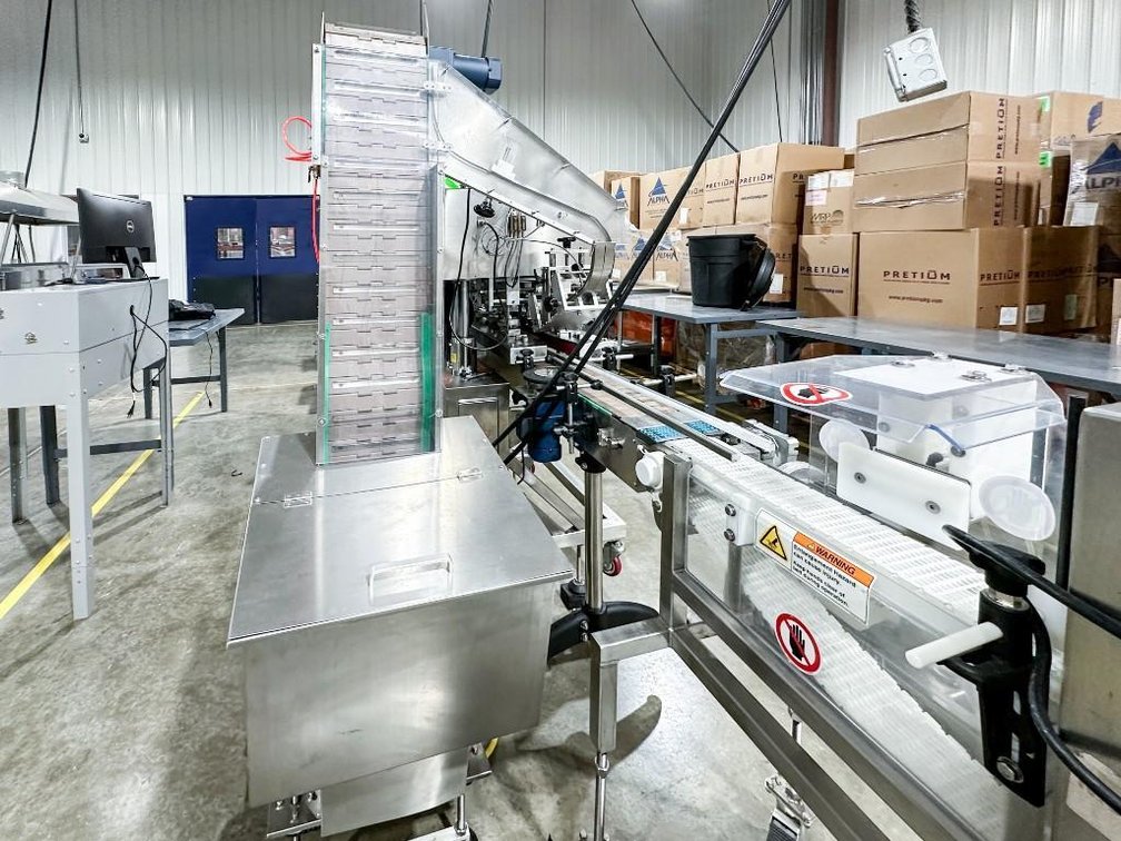 Image for **SOLD** MJK2087 Ningbo Deli 3 Spindle Capper w/ Cap Elevator