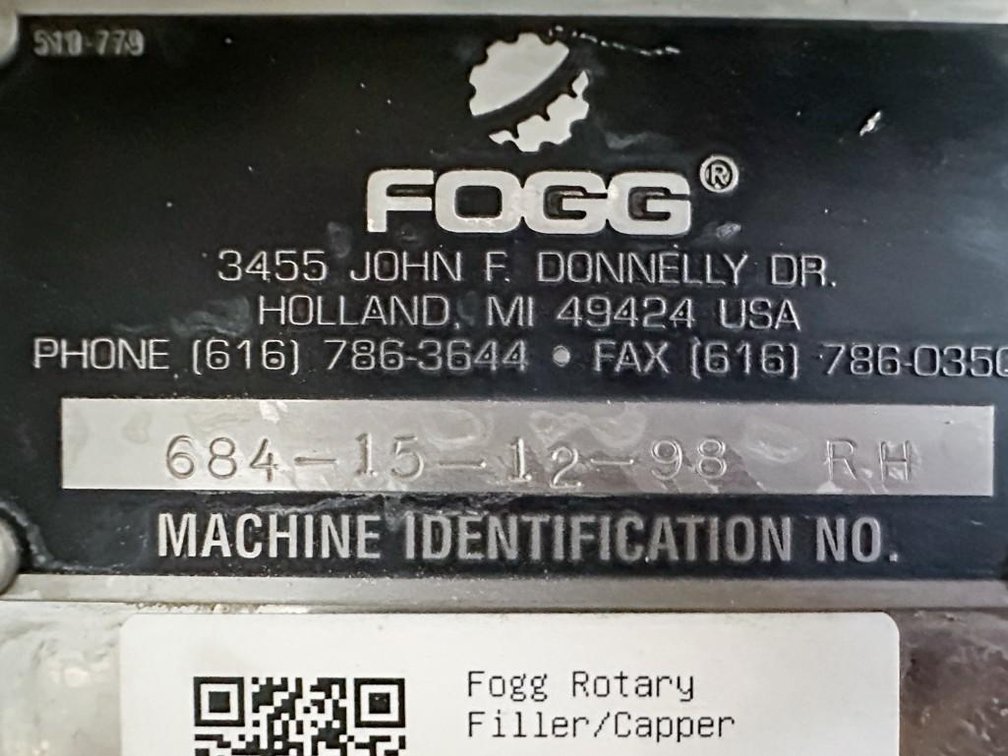 Image for MJK2519 15 Head Fogg Rotary Filler and Capper with Elevator