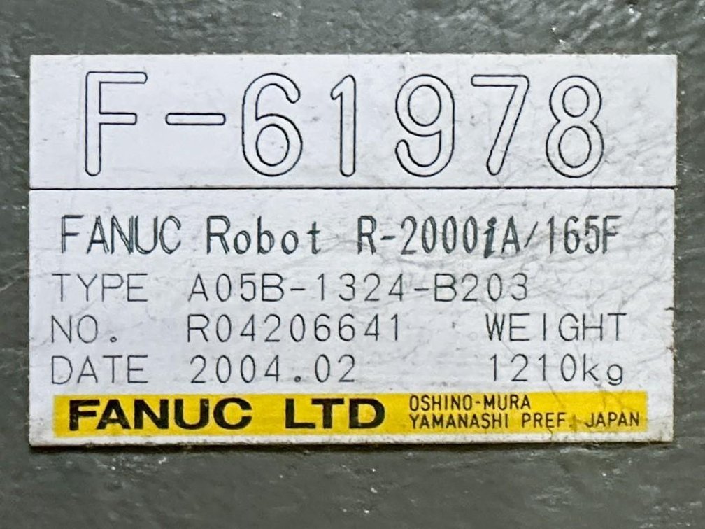 Image for MJK2522 Fanuc R-2000Ia 165F Robot Arm
