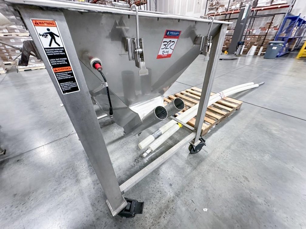 Image for MJK2539 Hapman Double Auger Powder Elevator with Hopper