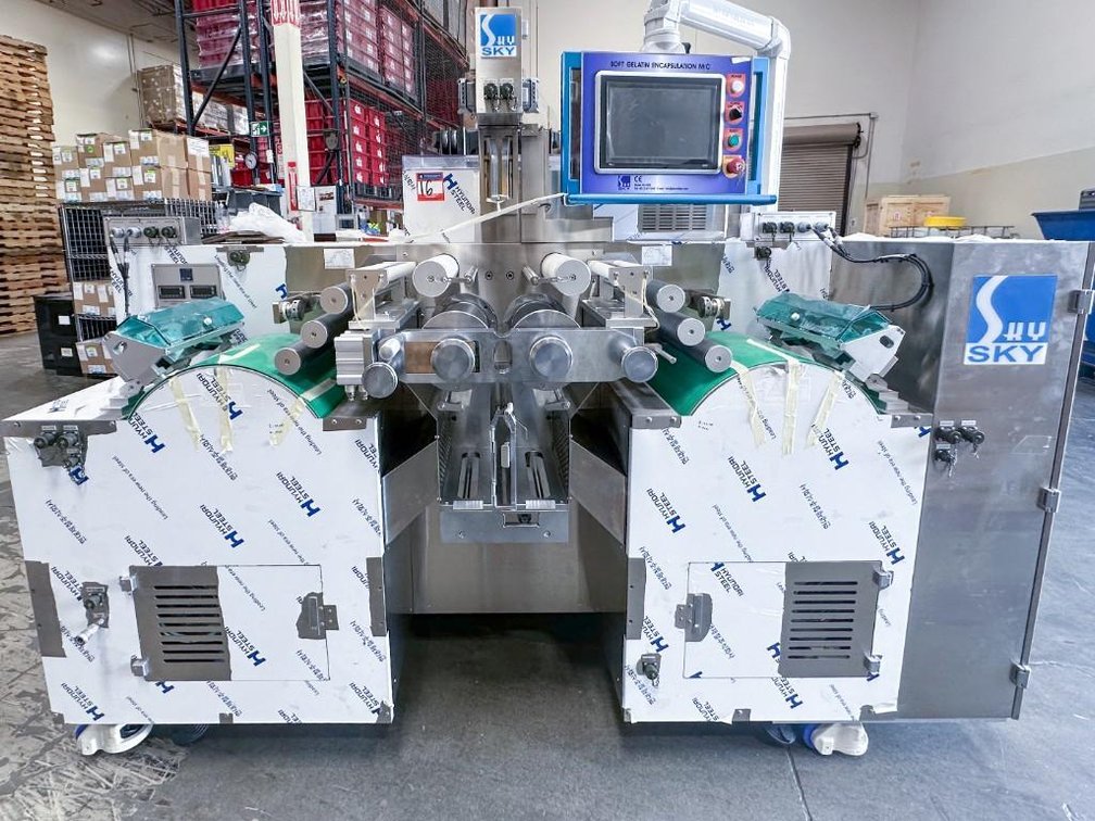 Image for ***SOLD*** MJK2572 NEW - SV3000 Sky Softgel Encapsulation Machine and Mixing Tanks Suite