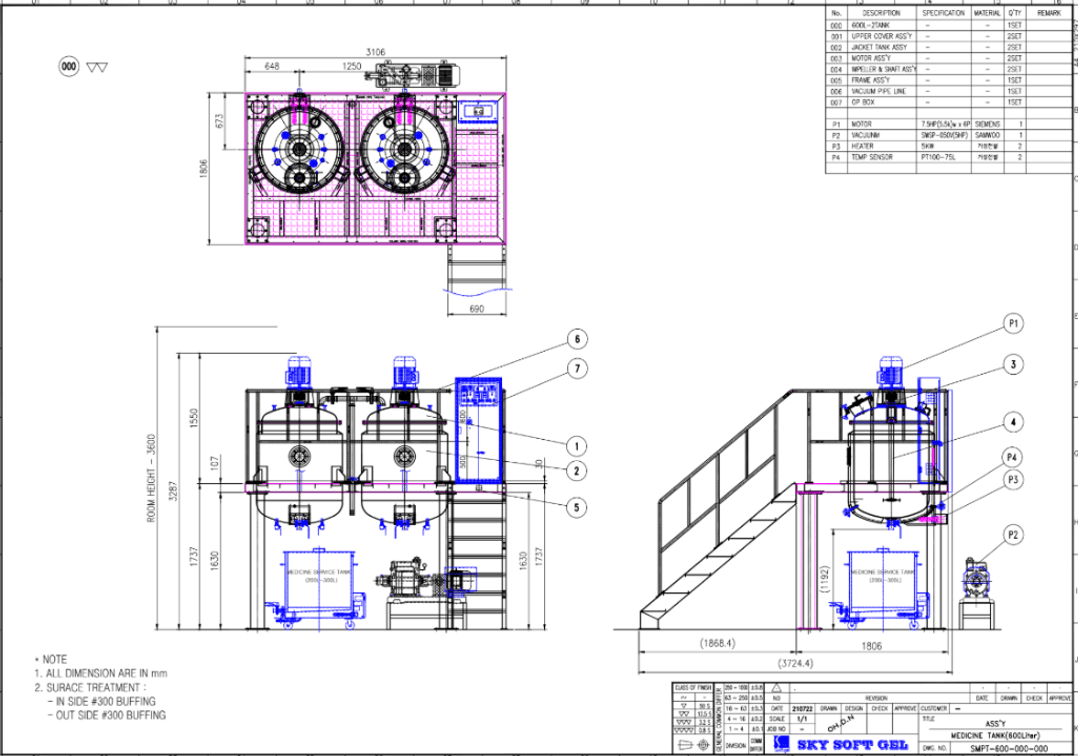 Image for ***SOLD*** MJK2572 NEW - SV3000 Sky Softgel Encapsulation Machine and Mixing Tanks Suite