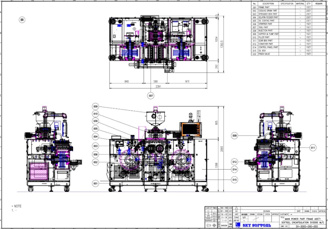 Image for ***SOLD*** MJK2572 NEW - SV3000 Sky Softgel Encapsulation Machine and Mixing Tanks Suite