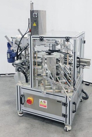 Image for MJK2593 CSC50A Automatic Cartoning Machine with Conveyor and Bottle Insert Station