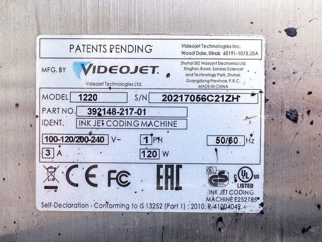 Image for MJK2646 VideoJet 1220