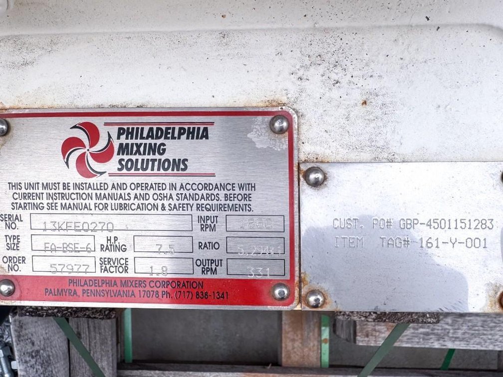 Image for MJK2665 Philadelphia Mixing Solutions Top-Entry Agitator – 7.5 HP – FA-BSE-6