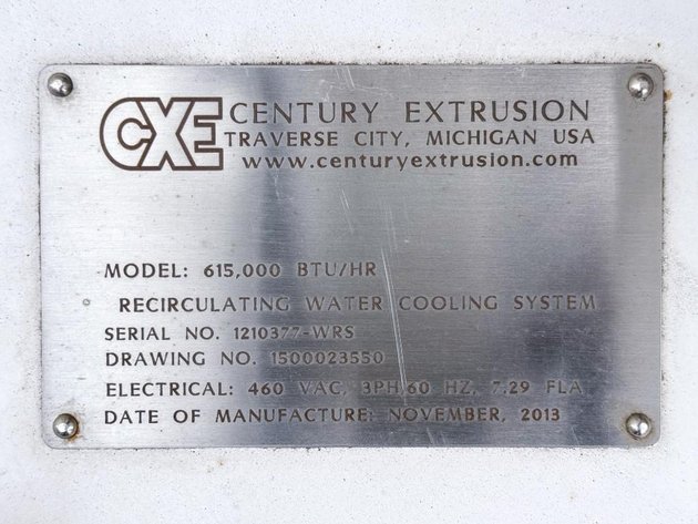 Image for MJK2667 Century Extrusion Recirculating Water Cooling System – 615,000 BTU/hr