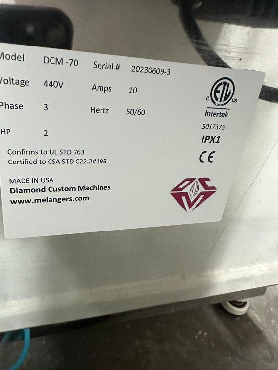 Image for MJK2719 Complete Selmi / Diamond Custom Machines Chocolate Processing & Production Line