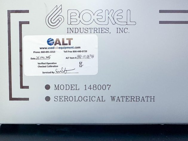 Image for MJK2716 Boekel Industries Serological Water Bath Model 148007 – Laboratory Heating Bath