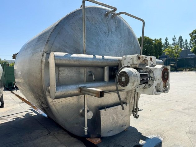 Image for ***SOLD*** MJK2162 JK-5 Conical Bottom Liquid Holding tank, Tank, 6,000 Gallon, 316 Stainless, Jacket, Dbl Agitation, #