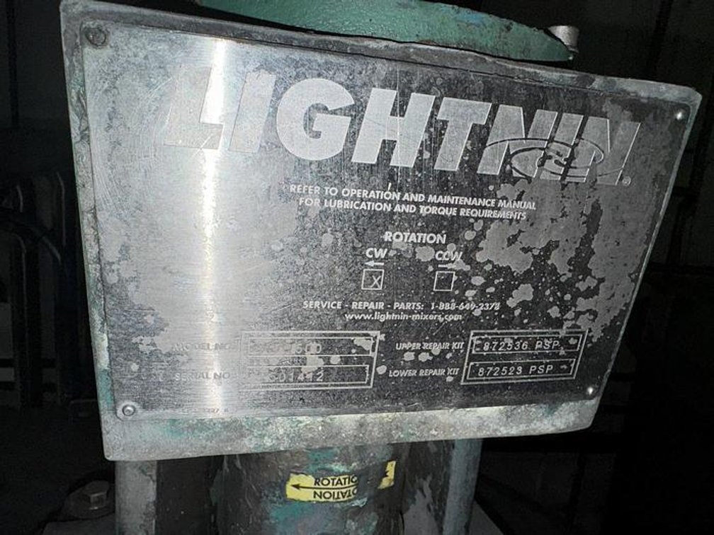 Image for MJK2272 Stainless steel 850-Gallon jacketed Tank with Lightning Mixer