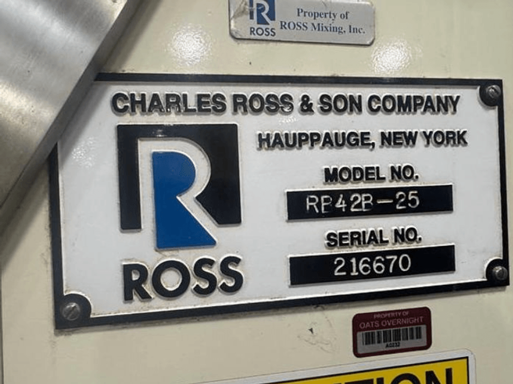 Image for MJK2404 Ross 25 Cubic Foot Double Ribbon Blender