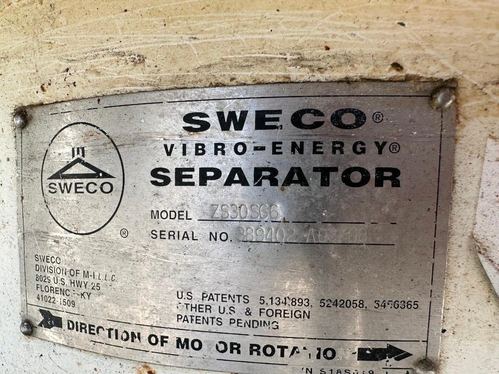 Image for ***SOLD*** MJK2419 Sweco Sifter Separator with Dust Hood 30