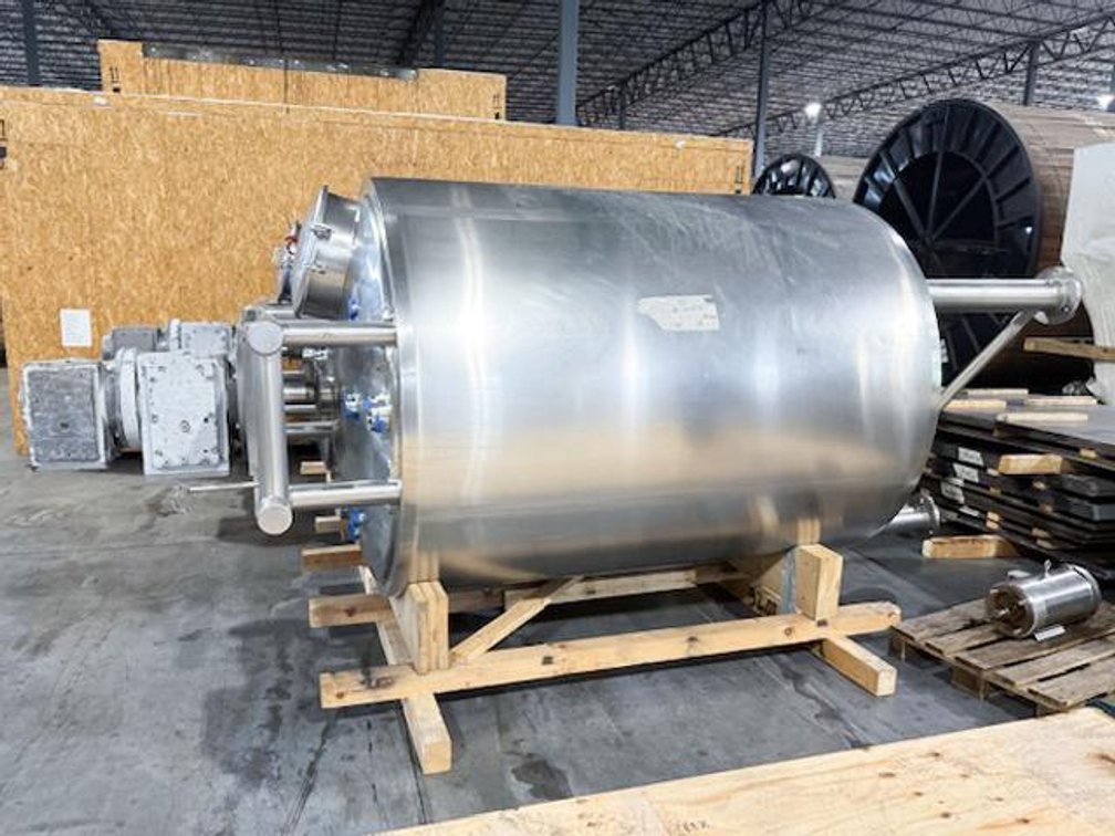 Image for ***SOLD*** MJK2435 Lee 1,000-Gallon 316 Stainless Steel Jacketed Kettle with Dual Motion Agitation
