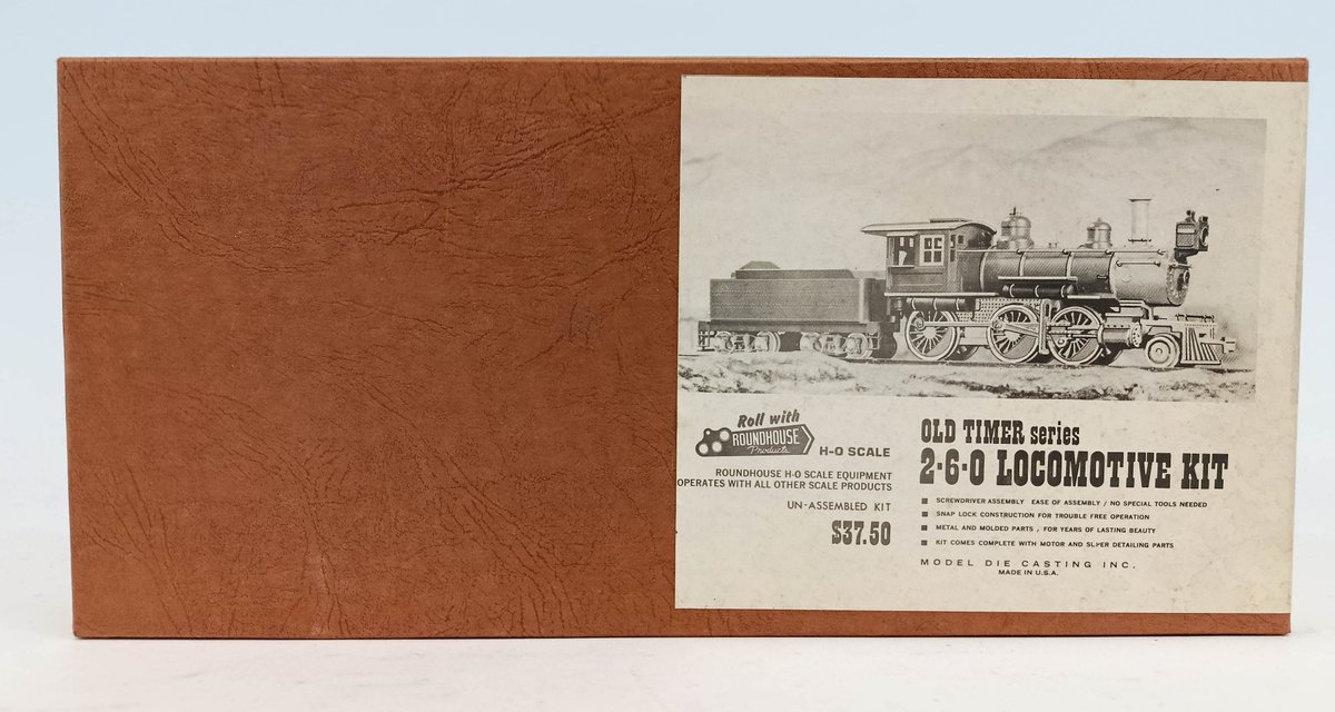ROUNDHOUSE HO-GA. INDIAN CREEK 2-6-0 MOGUL STEAM LOCO & TENDER KIT W/OB (ASSEMBLED) INV 261190004