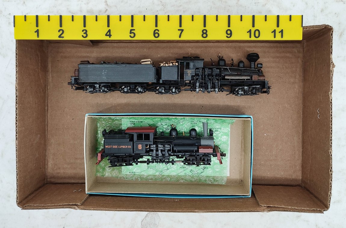 BACHMANN 2-TRUCK SHAY STEAM LOCO W/TENDER PLUS WEST SIDE LUMBER SHAY STEAM LOCO INV 261220041