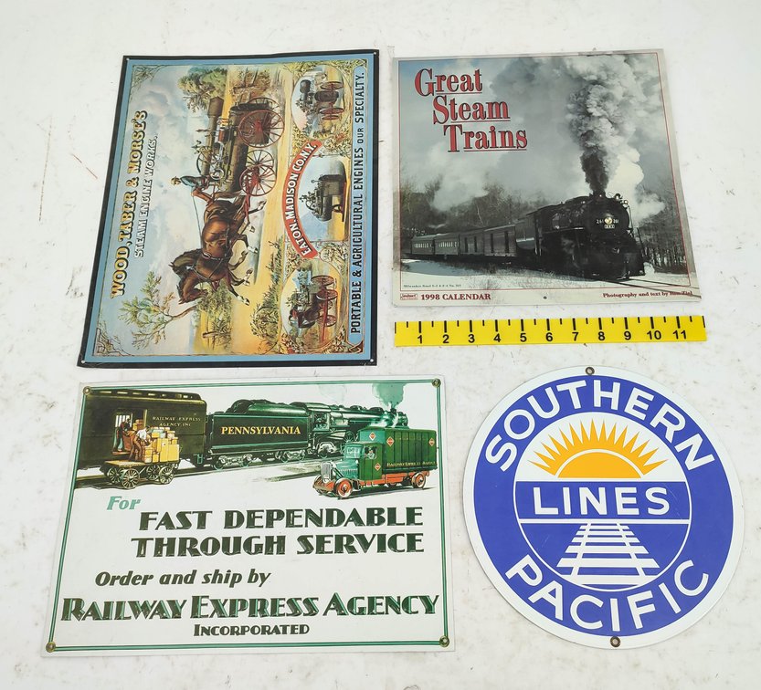 1998 CALENDAR & 3 METAL SIGNS  INV 261220063