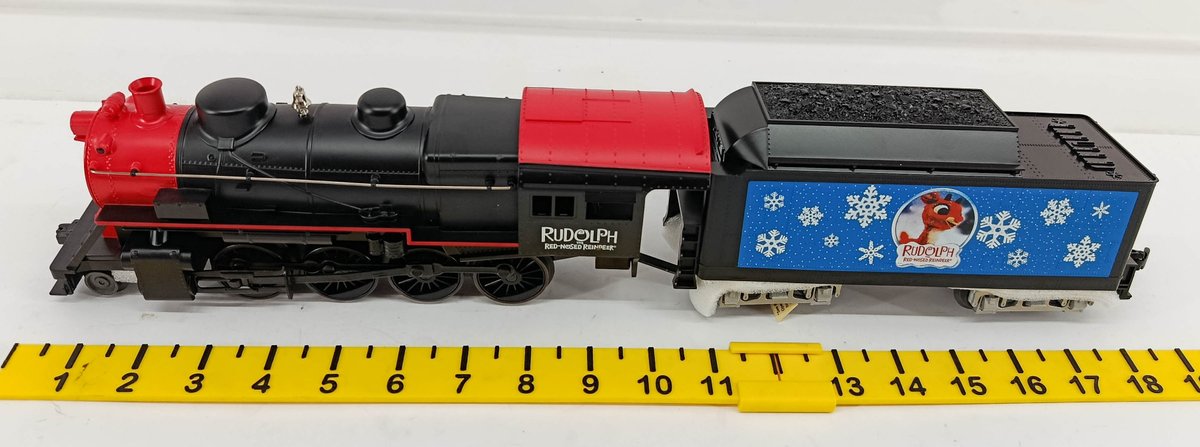 MTH NNC PRODUCTION SAMPLE RUDOLPH 2-8-0 STEAM ENGINE, MISSING HEADLIGHT LENS INV 260790653