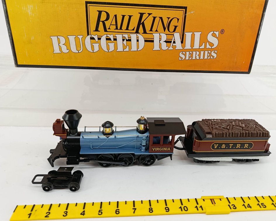 MTH NNC WARRANTY RETURN, VIRGINIA & TRUCKEE STEAM ENGINE, NO MOTOR/MISSING PARTS INV 260790656