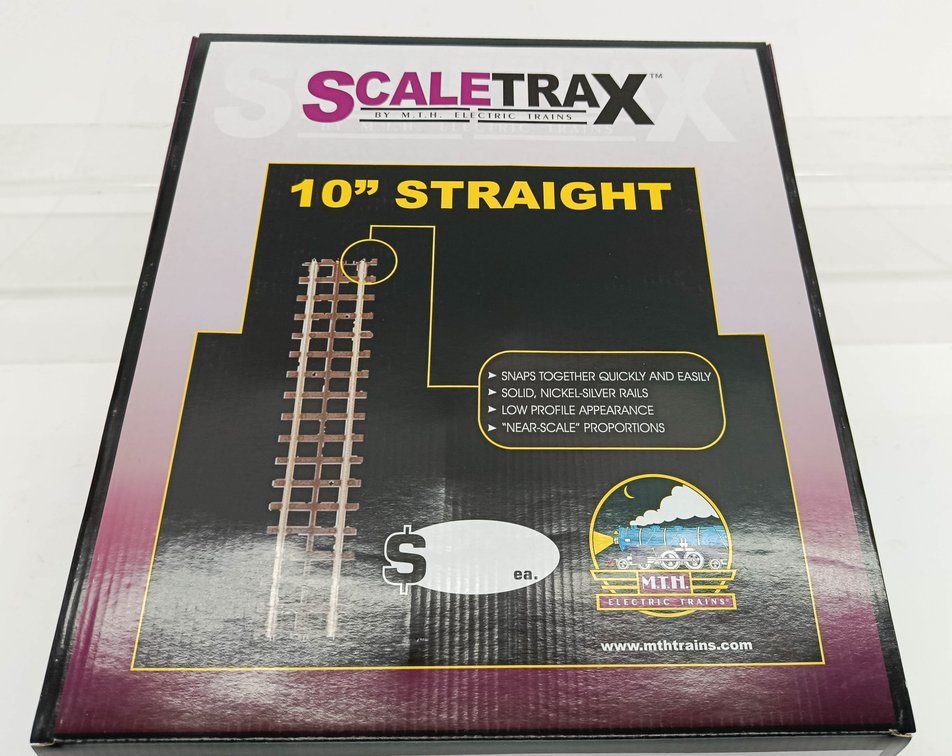 MTH NNC CASE LOT OF SCALE TRAX 10" STRAIGHT TRACK SECTIONS (50 PER CASE) INV 260790664